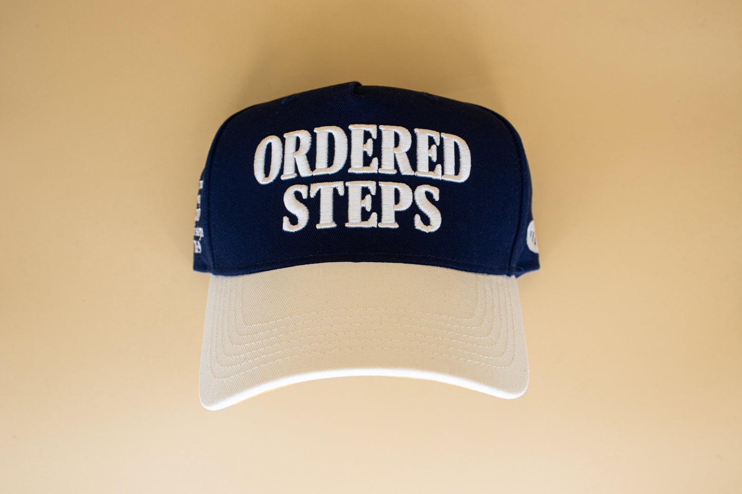 Ordered Steps 5-Panel Hat - Navy/Cream