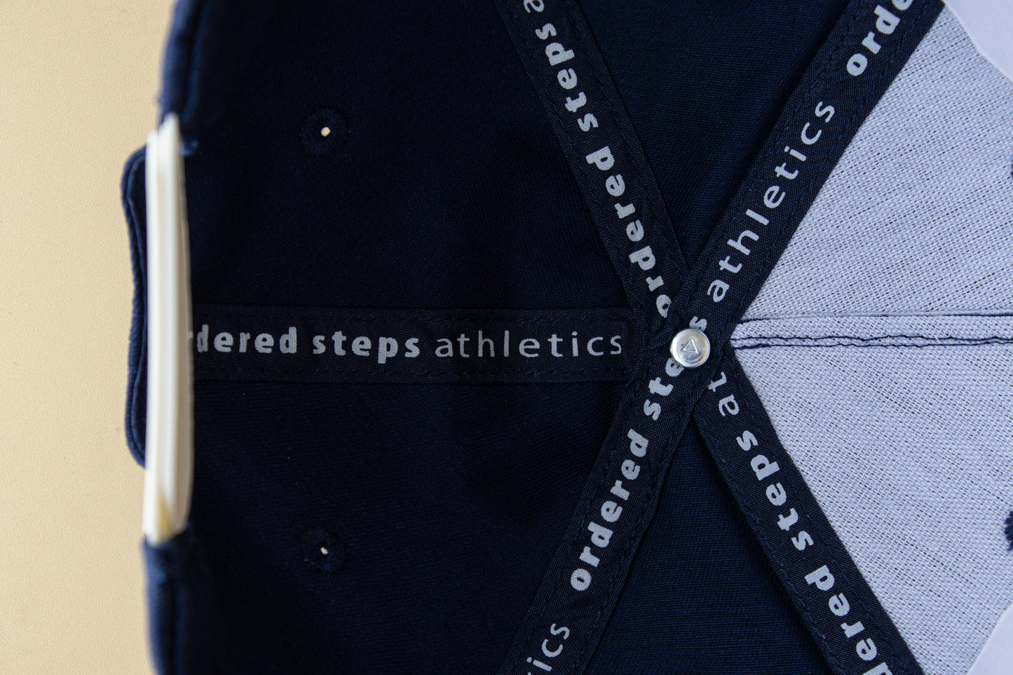 Ordered Steps 5-Panel Hat - Navy/Cream