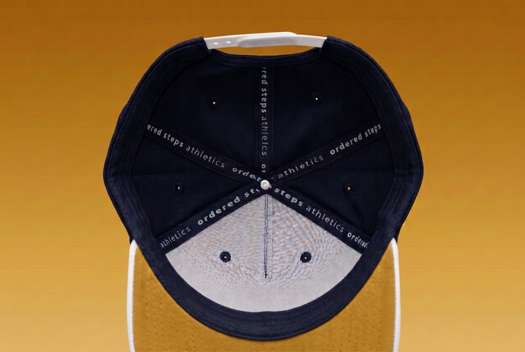 Ordered Steps 5-Panel Hat - Navy/Cream